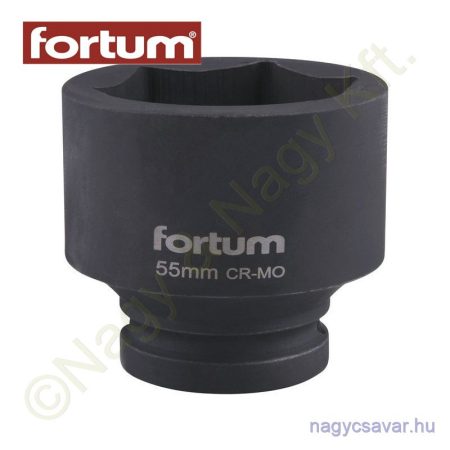 Gépi dugókulcs 3/4" 55mm l=70mm feketített 60CrMoV18 FORTUM