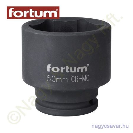 Gépi dugókulcs 3/4" 60mm l=70mm feketített 60CrMoV18 FORTUM