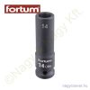 Gépi dugókulcs 1/2" 14mm l=78mm feketített CrMo FORTUM