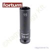 Gépi dugókulcs 1/2" 15mm l=78mm feketített CrMo FORTUM