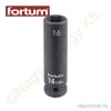 Gépi dugókulcs 1/2" 16mm l=78mm feketített CrMo FORTUM
