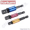 Dugókulcs adapter készlet 3r. 1/4" -> 1/4" - 3/8" - 1/2" FORTUM Dugókulcs adapter készlet 3r. 1/4" -> 1/4" - 3/8" - 1/2" FORTUM