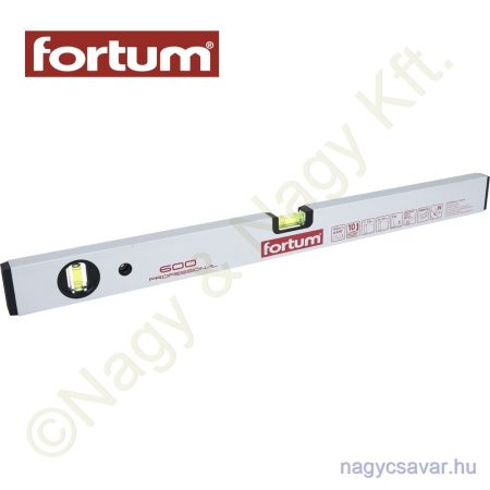 Vízmérték Alu 60cm 0,5mm/m FORTUM