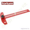 Asztalos T-vonalzó, 350x190mm, ALU, lézer gravírozott  FORTUM
