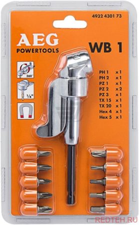 Sarokcsavarozó WB 1 + 10db bit AEG
