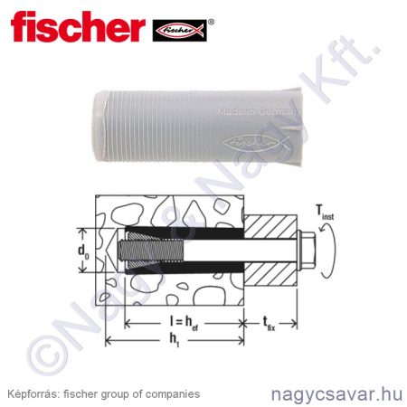 M 6 műanyag feszítődübel (50/cs) FISCHER