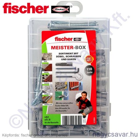 Meister-Box UX csavarral és kampóval 118r. Fischer