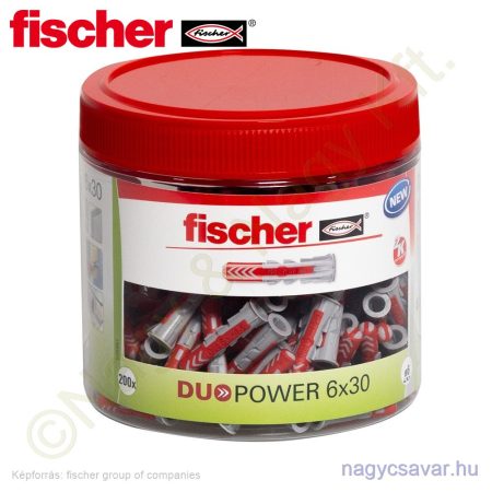 DUOPOWER 6x30 kétkomponensű nylon dübel kördobozban (200/cs) FISCHER