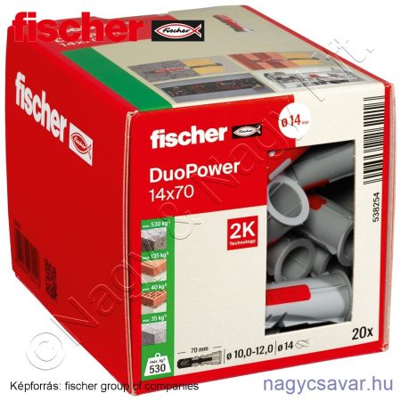 DUOPOWER 14x70 kétkomponensű nylon dübel (20/cs) FISCHER