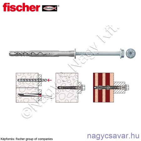 SXRL 10x100 FUS keretrögzítő dübel Tx40/SW13 50/cs Fischer