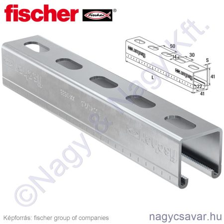 FUS 41/1,5-3m szerelősín Fischer