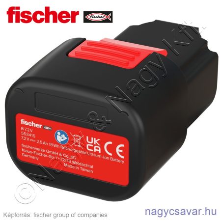 FGC 100 gázpatronos szögbelövő akkumulátor 7,2V 2,5Ah FISCHER