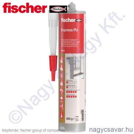 Express PU ragasztó + kesztyű bézs 310ml FISCHER