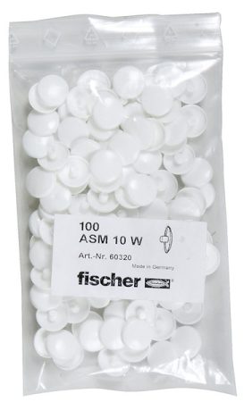 ASM 10 W fehér takarósapka F-M tokrögzítőhöz 100/cs Fischer