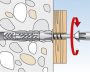 UX 6x50 R univerzális dübel peremmel (100/cs) FISCHER