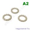 M4,3AZ külső fogazású alátét Din 6798 A2