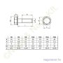 M12x35x1.5 hlf.rm.peremes csavar cink-lamellás 10.9 (500/cs)