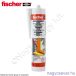 Épitőszilikon fehér 310ml Fischer