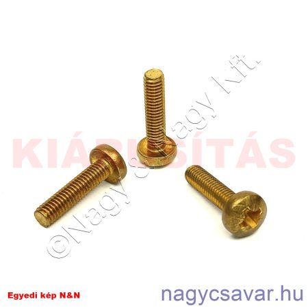 M6x20 df.xh.csavar sárgaréz