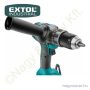 Akkus ütvefúró-csavarozó szénkefementesi motor 20V Li-Ion 1x2,0Ah + koffer 80/60Nm EXTOL Industrial