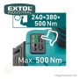 Akkus ütvecsavarozó szénkefementes motor Share20V Li-Ion 1x2,0Ah 1/2" négyszög 500 Nm EXTOL Industrial