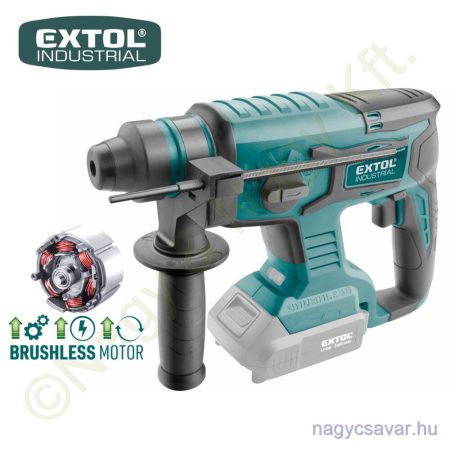 Akkus SDS+ fúrókalapács szénkefementes motor Share20V 20V Li-Ion akku és töltő nélkül + koffer 1,7J EXTOL Industrial