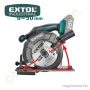 Akkus körfűrész szénkefenélküli motor Share20V 20V Li-ion akku és töltő nélkül 0-3.650 1/perc Ø165mm tárcsa EXTOL Industrial