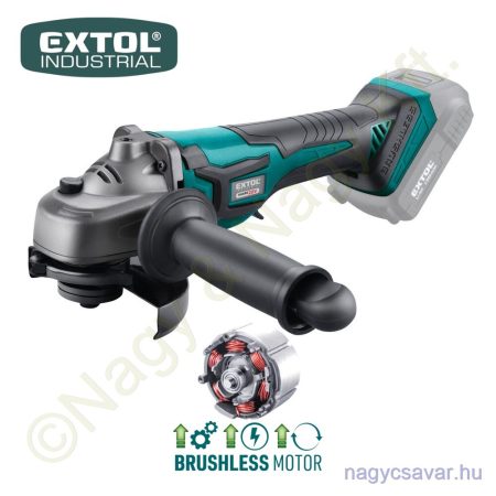Akkus sarokcsiszoló szénkefementes motor Share20V 20V Li-ion akku és töltő nélkül Ø125mm EXTOL Industrial