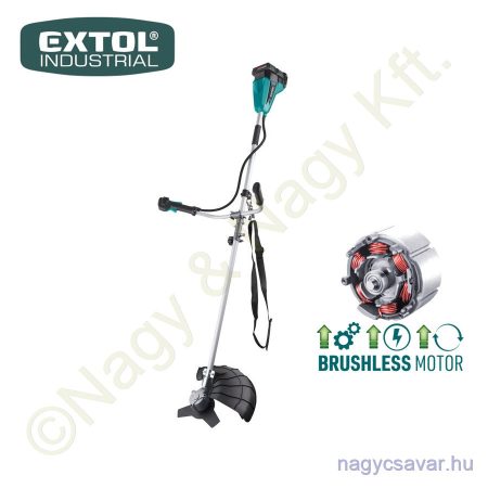 Akkus fűszegélynyíró szénkefementes motor Share20V 20V Li-Ion 2x2,0Ah + töltő EXTOL Industrial