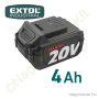 Akkus lombfúvó, kefementes motor, SHARE 20V 20V Li-Ion 1x4,0Ah EXTOL Industrial