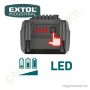 Akkus lombfúvó, kefementes motor, SHARE 20V 20V Li-Ion 1x4,0Ah EXTOL Industrial
