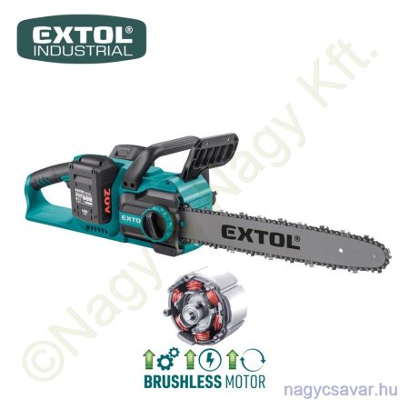 Akkus láncfűrész szénkefementes motor Share20V 20V Li-ion 2x4,0Ah + töltő 400mm EXTOL Industrial