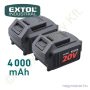 Akkus láncfűrész szénkefementes motor Share20V 20V Li-ion 2x4,0Ah + töltő 400mm EXTOL Industrial