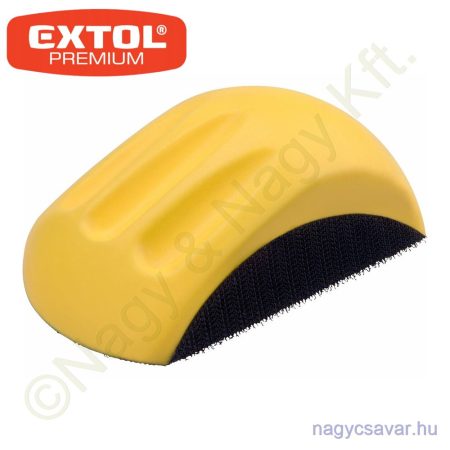 Kézi csiszolóblokk 125mm csiszolókorongokhoz, tépőzáras EXTOL Prémium
