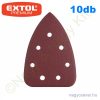 Deltacsiszoló papír 7 lyuk, 100x140mm P40 10db EXTOL Prémium