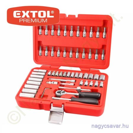 Dugókulcs klt. 1/4'' 57r. EXTOL Prémium