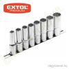 Hosszított dugófej klt. 1/2" MULTI-LOCK 10-22mm 8r. EXTOL Prémium