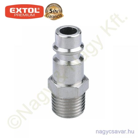 Gyorscsatlakozó-dugó, külső menettel, G-1/4" EXTOL Prémium