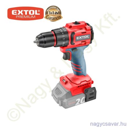 Akkus ütvefúró csavarozó Share20V 20V Li-Ion akku és töltő nélkül 50Nm EXTOL Prémium