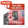 Akkus ütvecsavarozó szénkefementes motor Share20V 20V Li-Ion 2x2,0Ah + töltő 1/4" hatszög 230Nm EXTOL Prémium