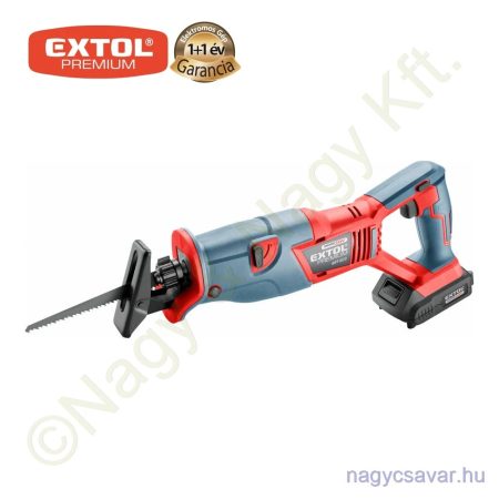 Akkus szablyafűrész Share20V 20V Li-ion 1x2,0Ah + töltő 0-3.000 1/perc EXTOL Prémium