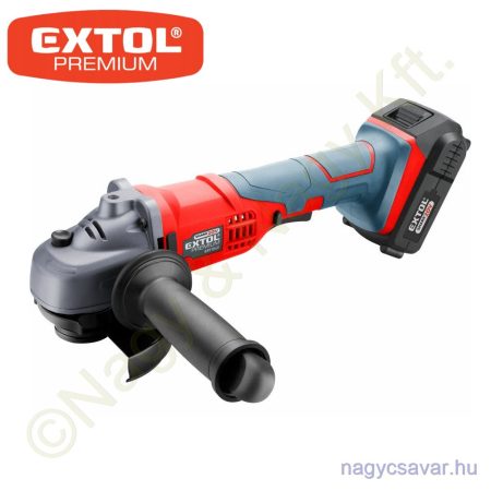 Akkus sarokcsiszoló Share20V 20V Li-ion 1x2,0Ah + töltő Ø115mm EXTOL Prémium