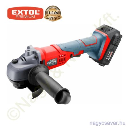 Akkus sarokcsiszoló Share20V 20V Li-ion 1x2,0Ah + töltő Ø115mm EXTOL Prémium