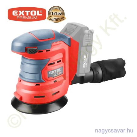 Akkus excenter csiszoló Share20V 20V Li-ion akku és töltő nélkül Ø125mm 10.000 1/perc EXTOL Prémium