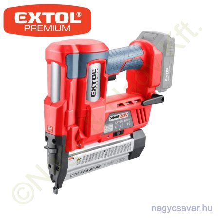 Akkus szögbelövő (kapocs belövő) Share20V 20V Li-ion akku és töltő nélkül 100 lövés/perc EXTOL Prémium