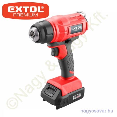 Akkus hőlégfúvó Share20V 20V Li-ion 1x2,0Ah + töltő EXTOL Prémium