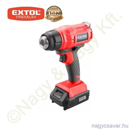 Akkus hőlégfúvó Share20V 20V Li-ion 1x2,0Ah + töltő EXTOL Prémium
