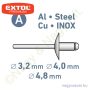 Akkus popszegecshúzó SHARE 20V 3,2-4,0-4,8mm 20V Li-Ion 1x2,0Ah EXTOL Prémium