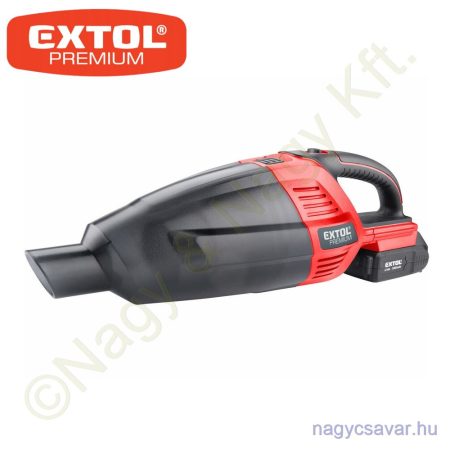 Akkus porszívó Share20V 20V Li-ion 1db akku + töltő, HEPA szűrő EXTOL Prémium