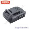 Tartalék akku Share20V, Li-ion 2.0Ah EXTOL Prémium Tartalék akku Share20V, Li-ion 2.0Ah EXTOL Prémium
